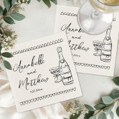 Hand Drawn Vintage Wedding Serviette