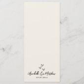 Hand Drawn Vintage Whimsical Wedding Menükarte (Rückseite)