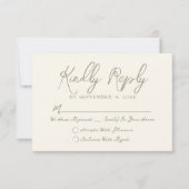  Hand Drawn Vintage Whimsical Wedding RSVP Karte (Vorderseite)