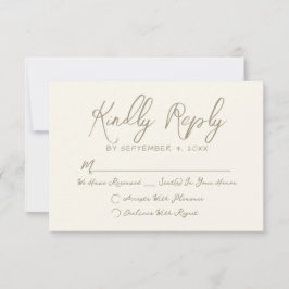  Hand Drawn Vintage Whimsical Wedding RSVP Karte