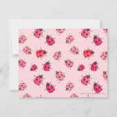 Hand-Drawn Watercolor Ladybug Whimsical Insect Mitteilungskarte (Rückseite)