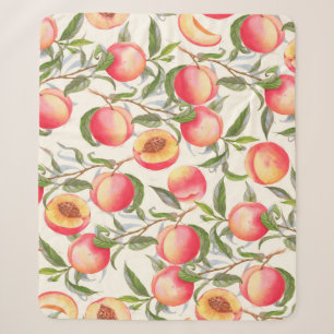 Hand-drawn watercolor seamless pattern with orange sherpadecke