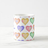 Hand Drawn Watercolor World Autism Awareness Day Kaffeetasse (Mittel)