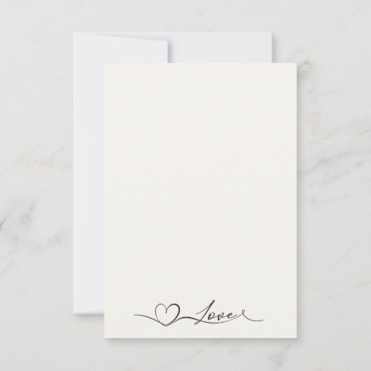 Hand Drawn Wedding Danke Karte (Rückseite)