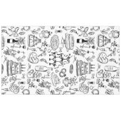 hand drawn wedding marriage champagne fountain tischdecke (Vorderseite (Horizontal))