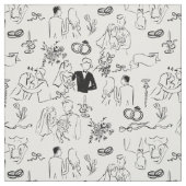 hand drawn wedding marriage engagement proposal stoff (Muster)