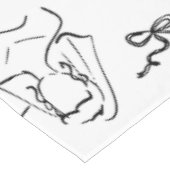 hand drawn wedding marriage engagement proposal tischdecke (Schrägansicht)