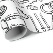 hand drawn wedding marriage vegan vegetarian geschenkpapier (Rolleneckpunkt)