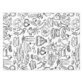 hand drawn wedding marriage vegan vegetarian tischdecke (Vorderseite (Horizontal))