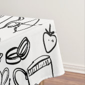 hand drawn wedding marriage vegan vegetarian tischdecke (Beispiel)