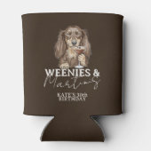 Hand Drawn Weenies and Martinis Dachshund Dosenkühler (Rückseite)