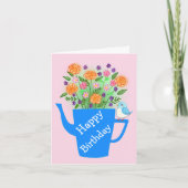 Hand-Drawn Whimsical Art Custom Birthday Karte (Vorderseite)