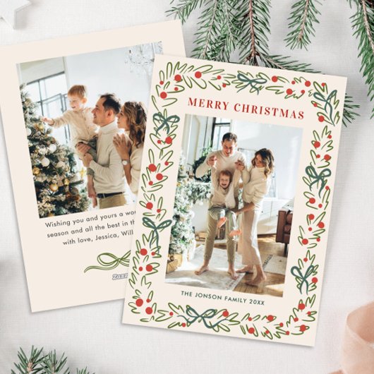 Hand Drawn Whimsical Boho Weihnachten 2 Foto