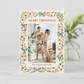 Hand Drawn Whimsical Boho Weihnachten 5 Foto (Stehend Vorderseite)