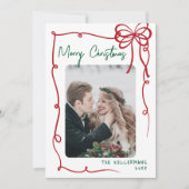 Hand Drawn Whimsical Christmas Feiertagskarte (Vorderseite)