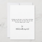 Hand Drawn Whimsical Christmas Feiertagskarte (Rückseite)