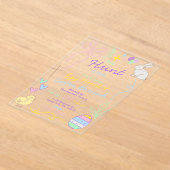 Hand Drawn Whimsical Doodles Easter Party Acryleinladungen (Ablage )