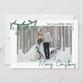 Hand Drawn Whimsical Green Frohe Weihnachten (Vorderseite)