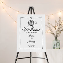 Hand Drawn Whimsical Handwritten Welcome wedding 