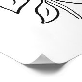 Hand-Drawn Whimsical Lemon Branch Art Poster (Ecke)