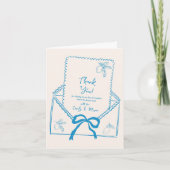 Hand Drawn Whimsical Lemon Wedding Danke Karten (Vorderseite)