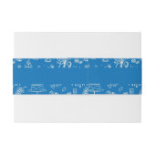 Hand-drawn whimsical line art wedding style einladungsbanderole (Rückseitenbeispiel)