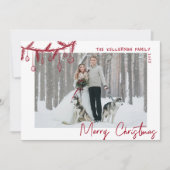 Hand Drawn Whimsical Red Frohe Weihnachten (Vorderseite)