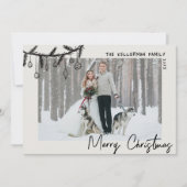 Hand Drawn Whimsical Vintag Frohe Weihnachten (Vorderseite)