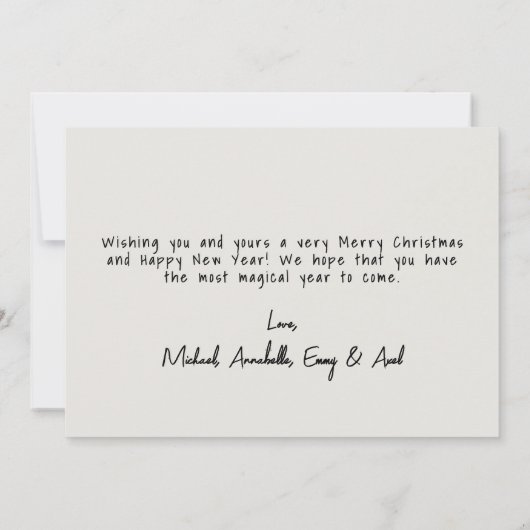 Hand Drawn Whimsical Vintag Frohe Weihnachten (Rückseite)