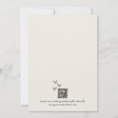 Hand Drawn Whimsical Vintage Wedding Einladung (Rückseite)