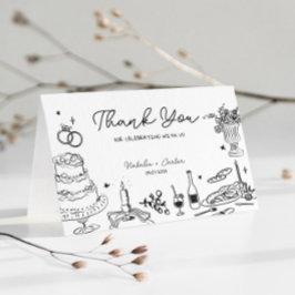 Hand Drawn Whimsical Wedding Danke