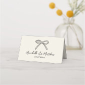 Hand Drawn Whimsical Wedding Platzkarte (Rückseite)