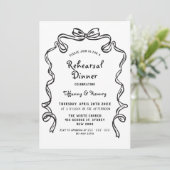 Hand Drawn Whimsical wedding rehearsal dinner Einladung (Stehend Vorderseite)
