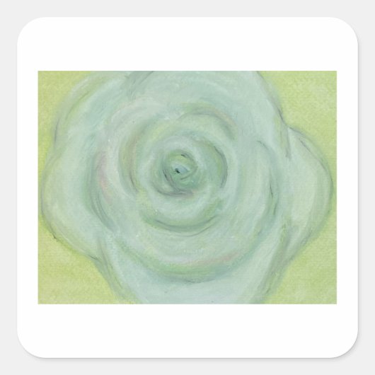 Hand-drawn White Rose Sticker (Vorderseite)