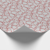 Hand Drawn Winter Berries Wreath Gray Geschenkpapier (Ecke)