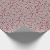 Hand Drawn Winter Berries Wreath Muted Mauve Geschenkpapier (Ecke)