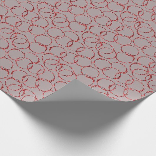 Hand Drawn Winter Berries Wreath Muted Mauve Geschenkpapier (Ecke)