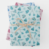 Hand Drawn Winter Pattern Mix Wrapping Paper Set3 Geschenkpapier Set (Beispiel)