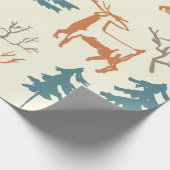 Hand drawn winter seamless pattern with deer and p geschenkpapier (Ecke)