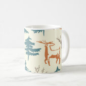 Hand drawn winter seamless pattern with deer and p kaffeetasse (VorderseiteRechts)