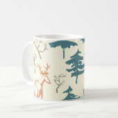 Hand drawn winter seamless pattern with deer and p kaffeetasse (Vorderseite Links)