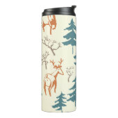 Hand drawn winter seamless pattern with deer and p thermosbecher (Nach links gedreht)