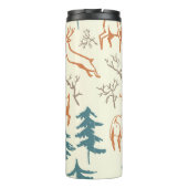Hand drawn winter seamless pattern with deer and p thermosbecher (Rückseite)