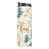 Hand drawn winter seamless pattern with deer and p thermosbecher (Nach rechts gedreht)