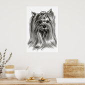 Hand Drawn Yorkshire Terrier Poster (Küche)