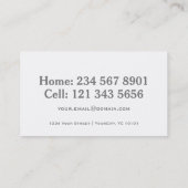 Hand druckt Mama-Karte Telefonnummerkarte (Rückseite)