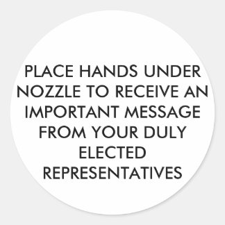 HAND-DRYER-KLEIDERSTECKER RUNDER AUFKLEBER