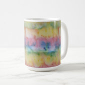 Hand Dyed Rainbow Strip Kaffeetasse (VorderseiteRechts)