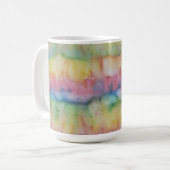 Hand Dyed Rainbow Strip Kaffeetasse (Vorderseite Links)