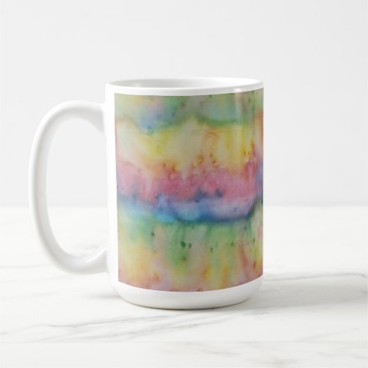 Hand Dyed Rainbow Strip Kaffeetasse (Links)